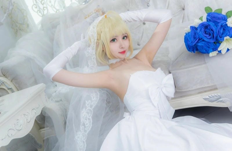 hình ảnh cosplay saber bride 21