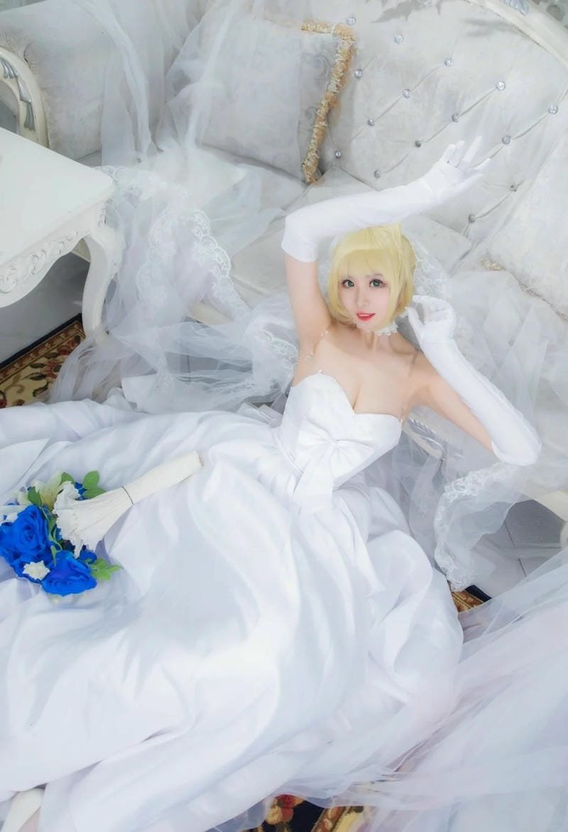hình ảnh cosplay saber bride 22