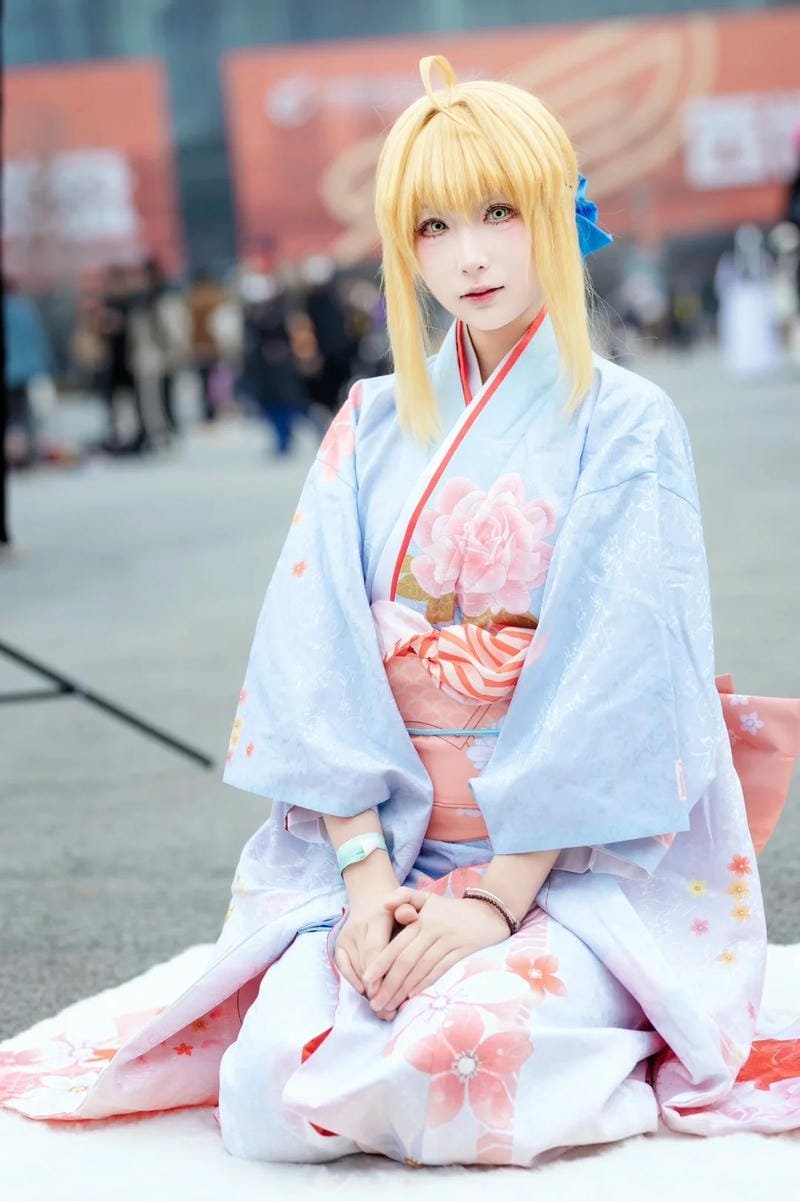 hình ảnh cosplay saber kimono 1