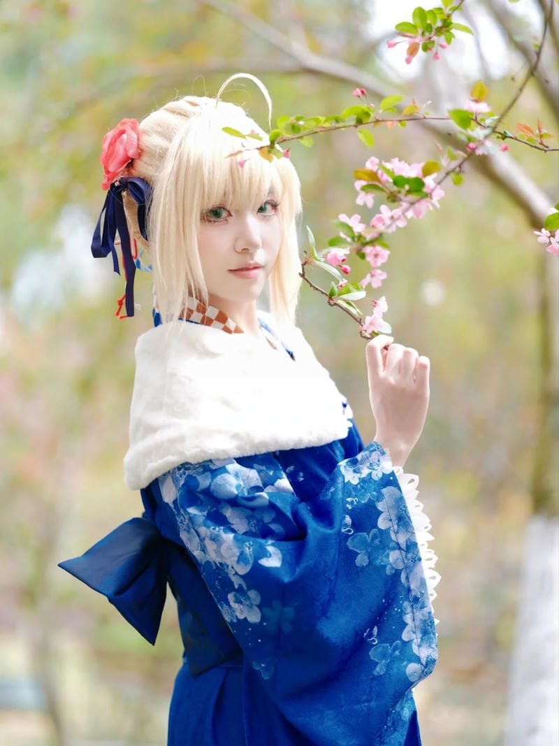 hình ảnh cosplay saber kimono 12