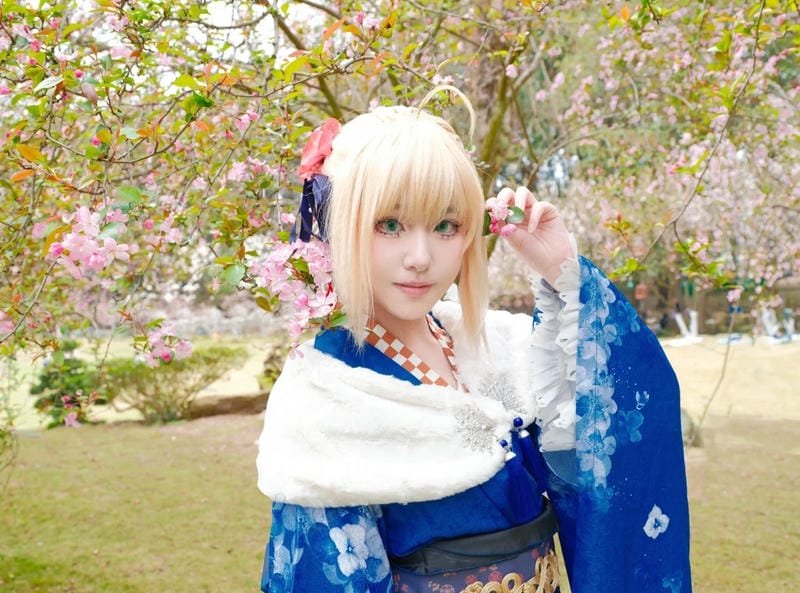 hình ảnh cosplay saber kimono 14