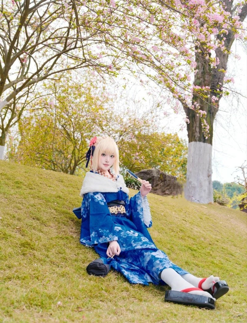 hình ảnh cosplay saber kimono 15