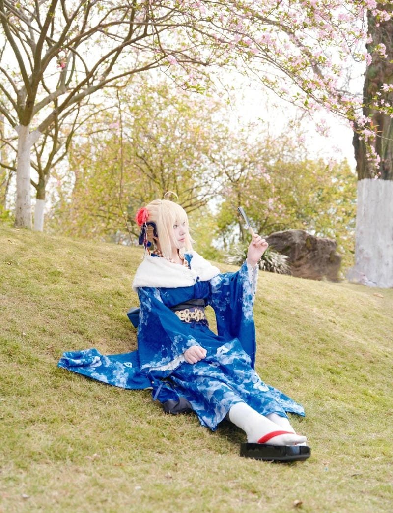 hình ảnh cosplay saber kimono 16