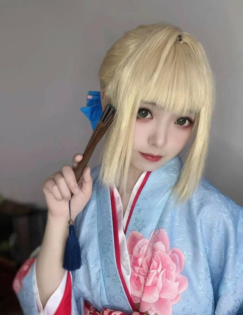 hình ảnh cosplay saber kimono 17