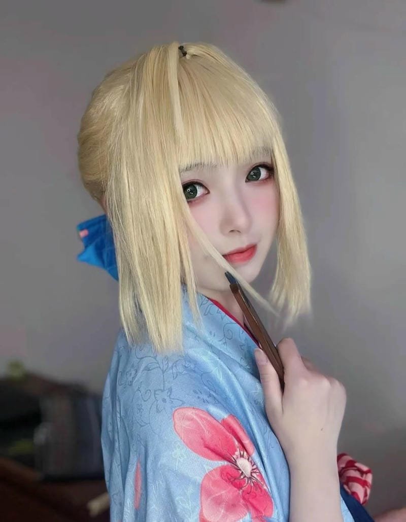 hình ảnh cosplay saber kimono 19