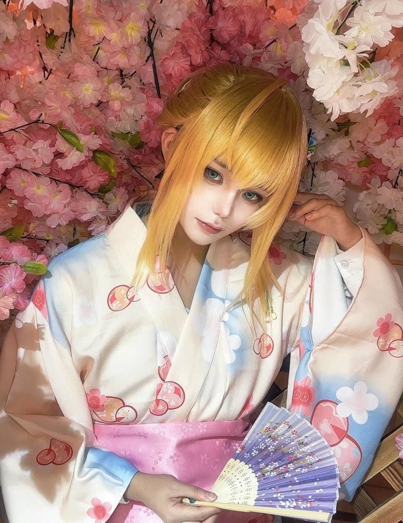 hình ảnh cosplay saber kimono 20