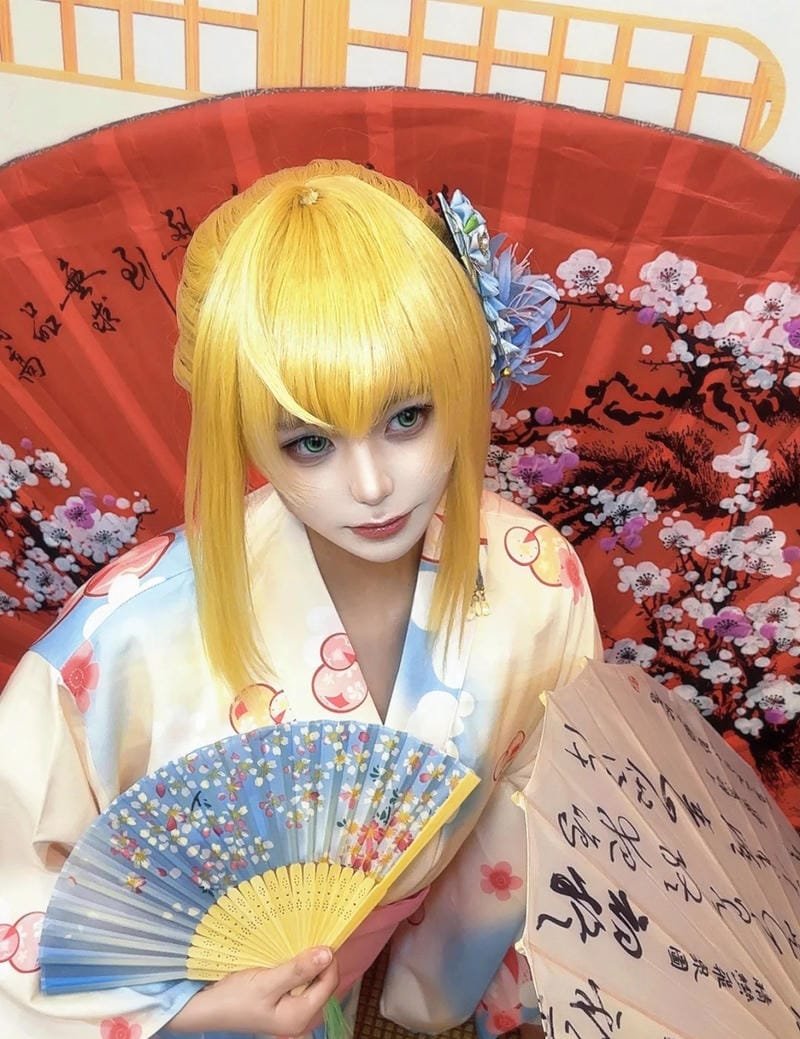 hình ảnh cosplay saber kimono 23
