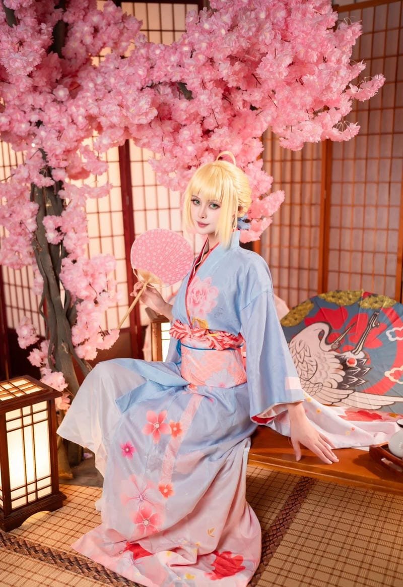 hình ảnh cosplay saber kimono 25