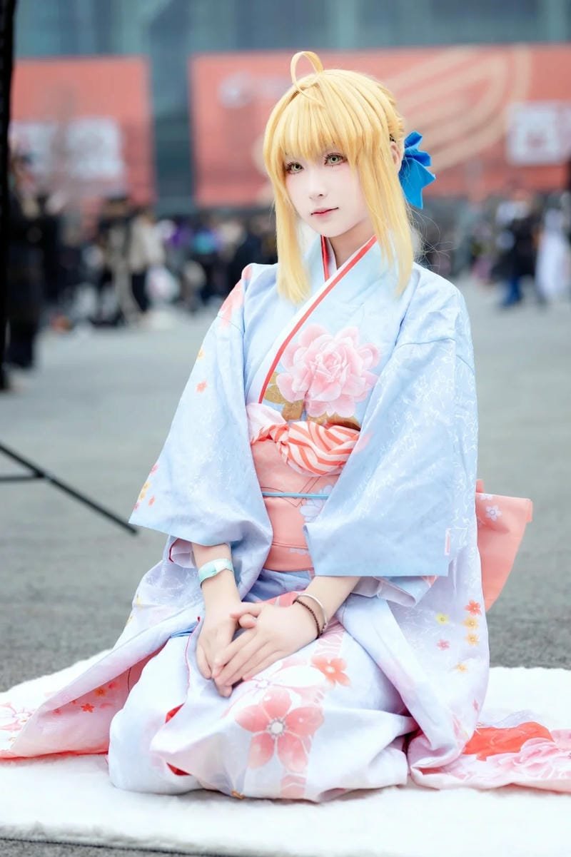 hình ảnh cosplay saber kimono 28