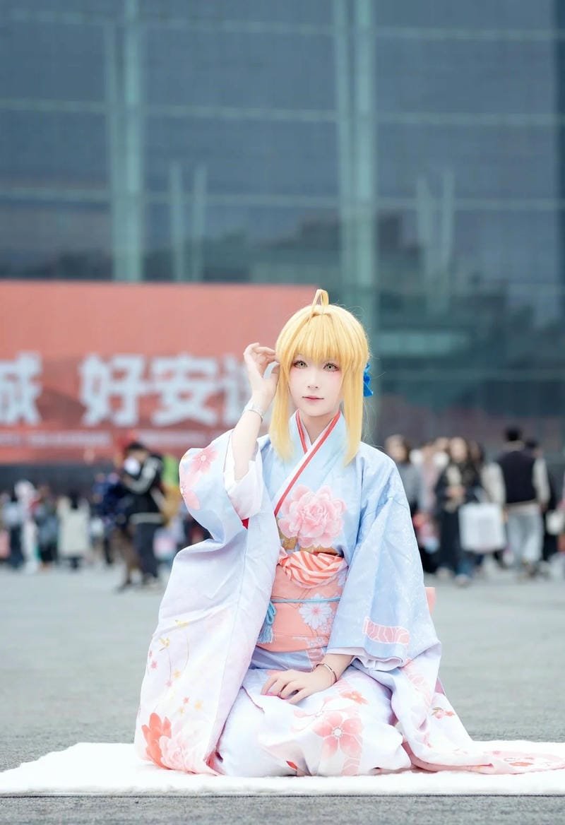 hình ảnh cosplay saber kimono 29