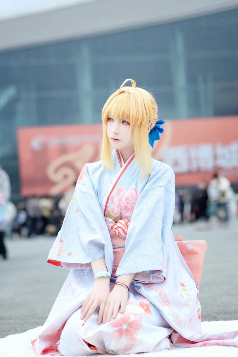 hình ảnh cosplay saber kimono 30