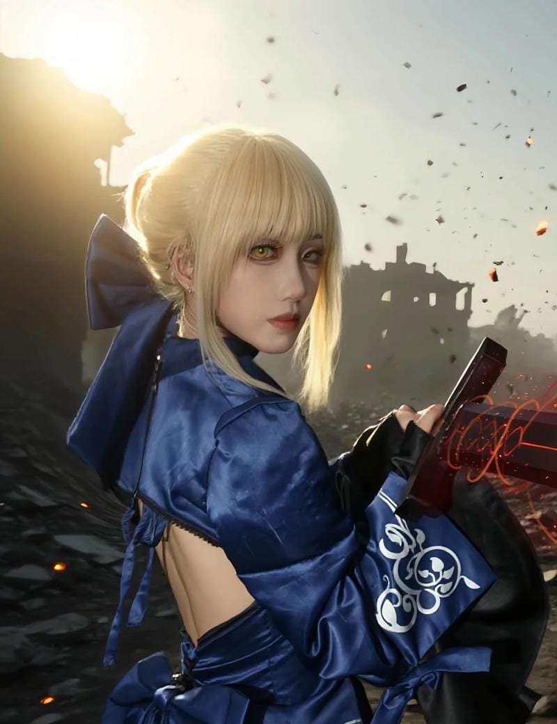 hình ảnh cosplay saber kimono 4