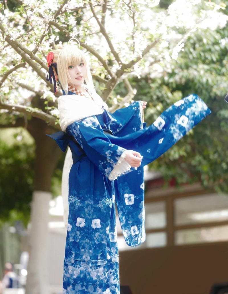 hình ảnh cosplay saber kimono 7