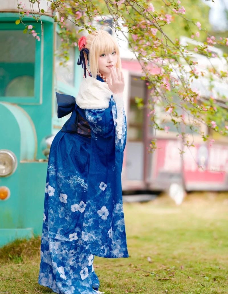 hình ảnh cosplay saber kimono 8