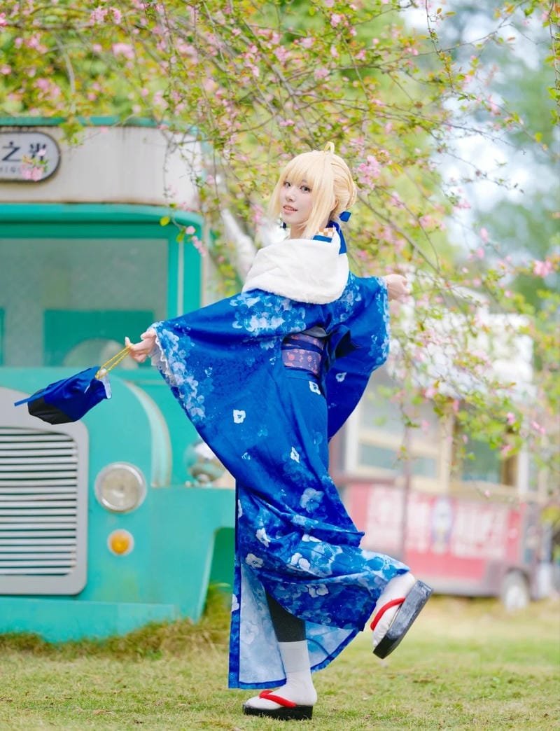 hình ảnh cosplay saber kimono 9